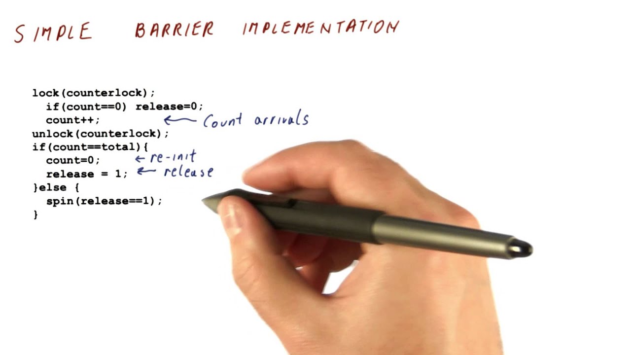 Simple Barrier Implementation - Georgia Tech - HPCA: Part 5