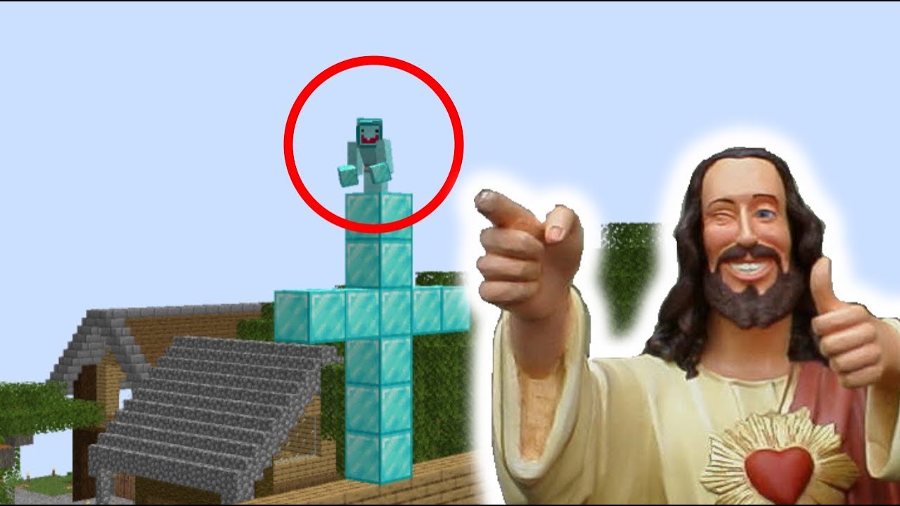 Статуя иисуса в майнкрафте схема