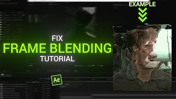fix FRAME BLENDING GLITCH problem in 1 minute - after effects tutorial