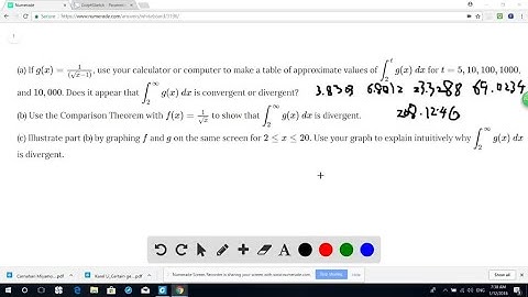 (a) If g(x) = 1/(√(x) - 1) , use your calculator or computer to make a table of approxi…