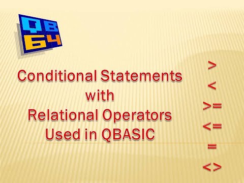 Program to show the Relational Operators in QBASIC #QBASIC, #BASIC, #Programming
