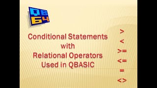 Program to show the Relational Operators in QBASIC #QBASIC, #BASIC, #Programming