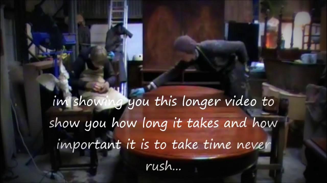 How to French Polish a Dining room table.hand finishing. YouTube