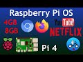 Raspberry Pi OS. Chromium & Firefox testing with 4GB & 8GB Pi 4. Netflix