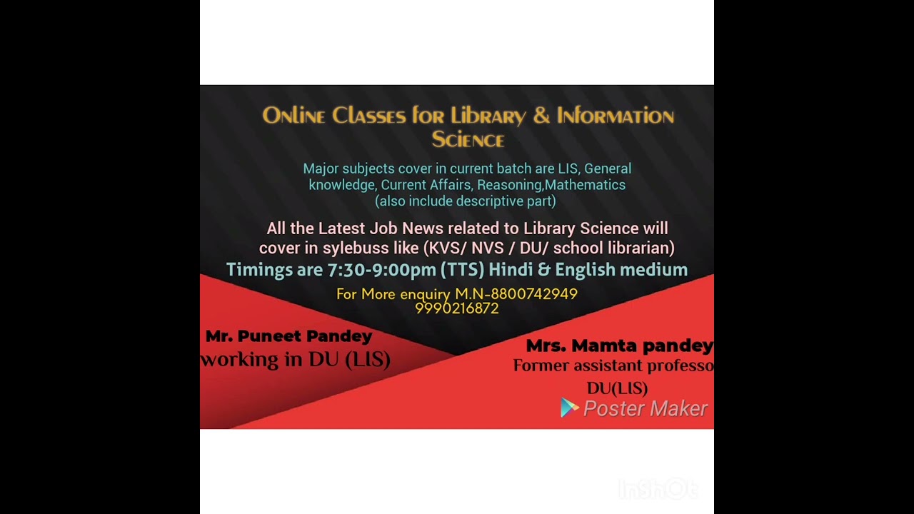 ONLINE CLASSES OF LIBRARY AND INFORMATION SCIENCE