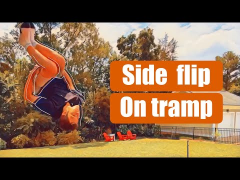 How to side flip on trampoline 🌮