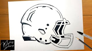 How to Draw a Football Helmet Easy Step by Step 