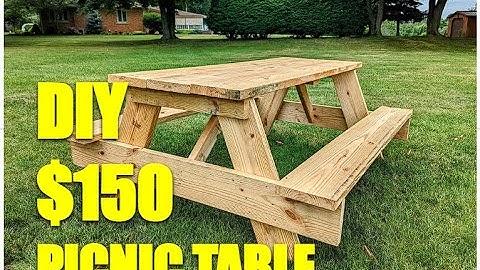 DIY PICNIC TABLE UNDER $150, EASY TO MAKE