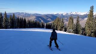 Nicole Skiing.  Needs to do a bigger weight shift and transition.