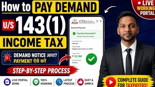 🚨 Income Tax Demand Notice Received? Pay Demand u/s 143(1) Online | Latest Process 2026 #tax2026  