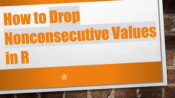 How to Drop Nonconsecutive Values in R