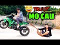 TRƯỢT MO CAU bằng Exciter, kéo lê quanh xóm 😂 | Cười đau bụng BOM TV