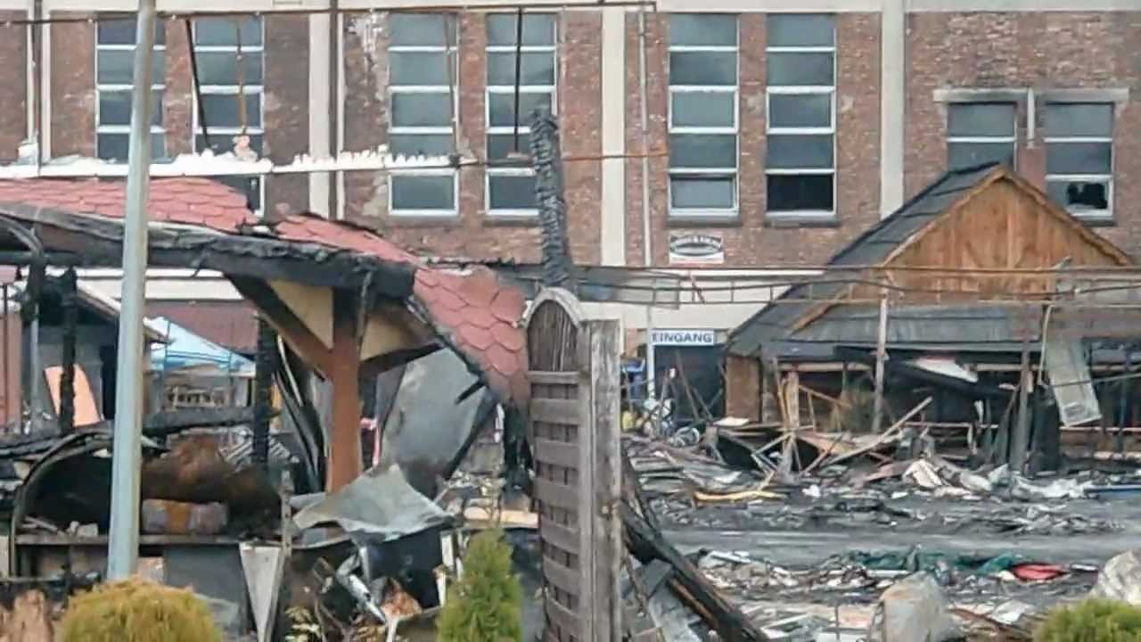 Polenmarkt bei Hohenwutzen nach dem Brand am 04.11.12