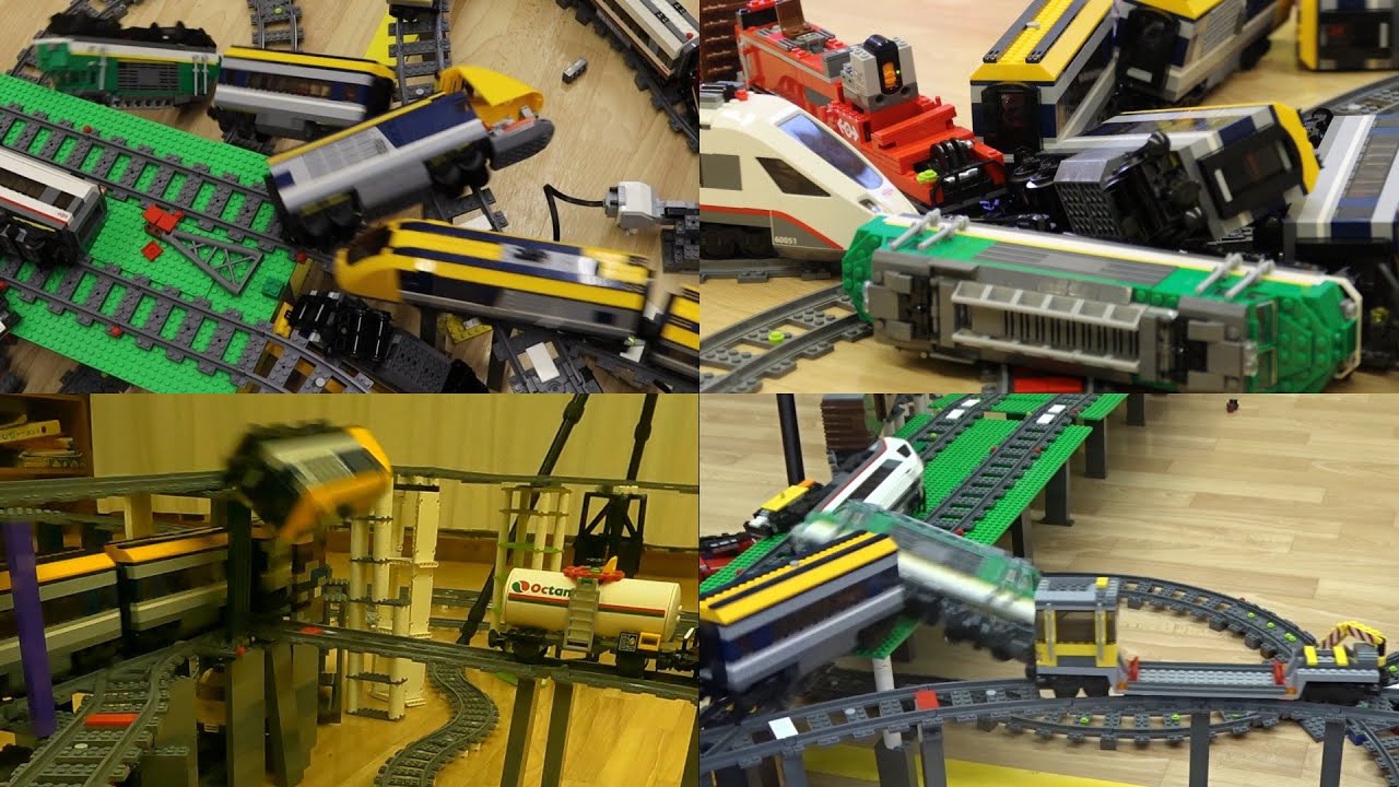 LEGO Train Crashes 02 YouTube