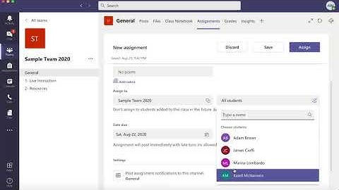 Microsoft Teams: Create or Schedule an Assignment