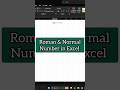 How to generate roman and normal numbers in excel #shorts #excel