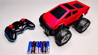 🔥Unboxing the RC Tesla CYBERTRUCK! | RC Tesla-Style Monster Truck Test & Review🚙💨