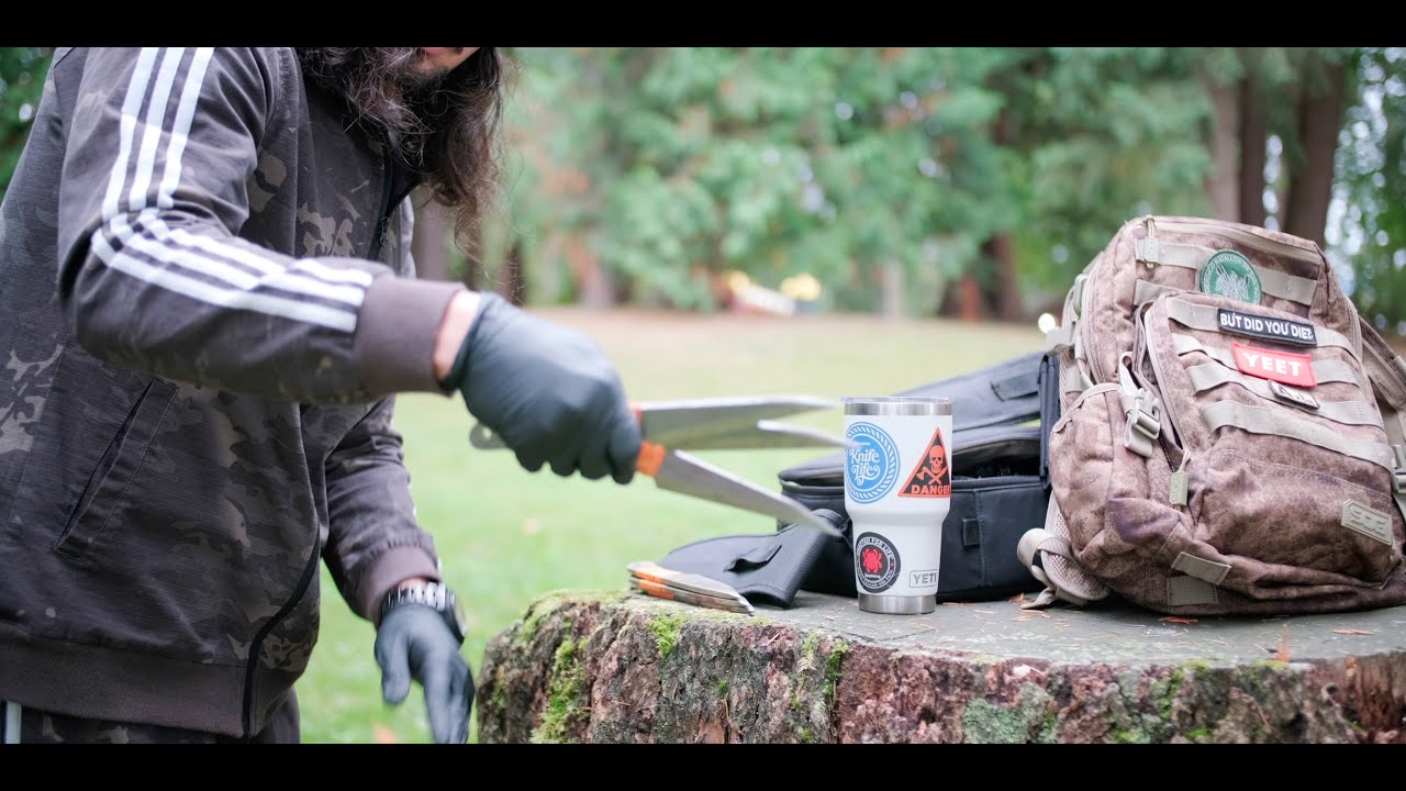 Knife throwing sessions: Atomos Ninja V & Metabones EF - Fuji X, bmpcc4k, my target stand for nospin
