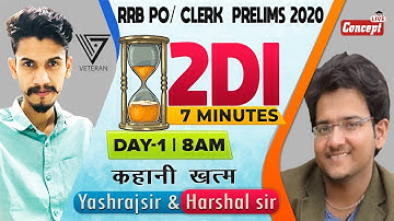 DAY 01 | 2 Data Interpretation in 7 Minutes | RRB PO/CLERK PRE 2020