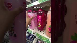 Organize with me at dollar tree#asmr #publicasmr #shorts #youtubeshorts #organization #organizing