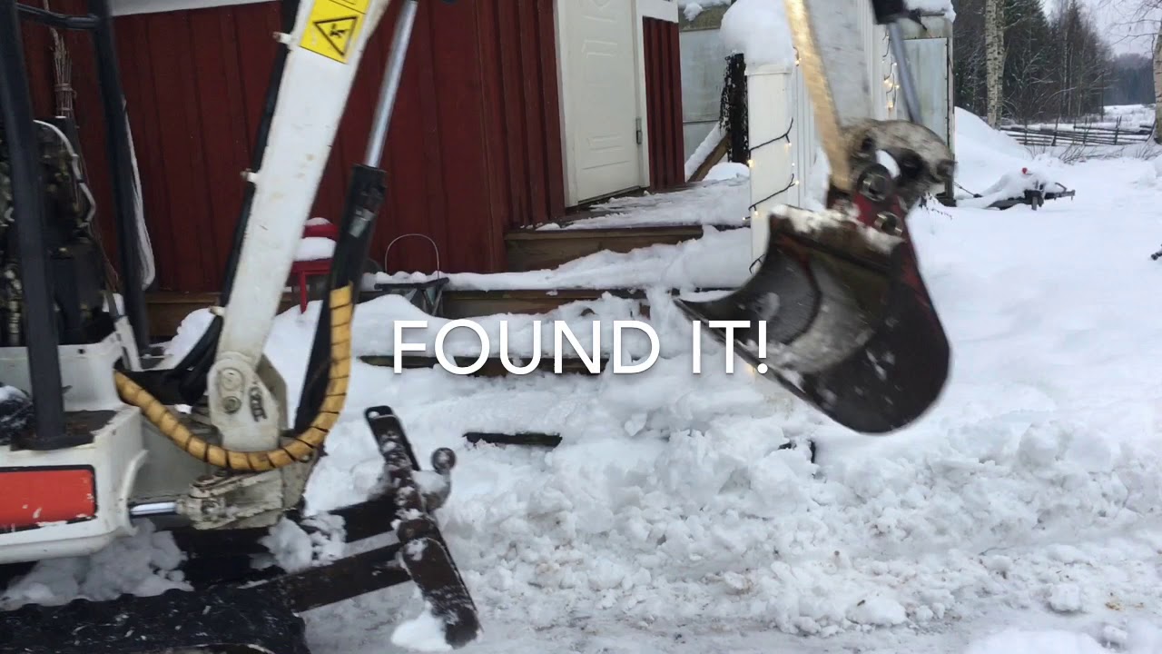 Clearing Snow With Mini Excavator YouTube