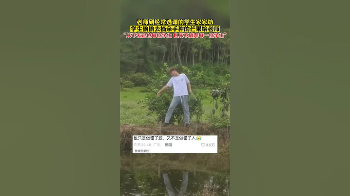 老師到經常逃課的學生家家訪，學生偷偷地去摘親手種的芒果給老師，老師：從不去定義每位學生，也從不放棄每一位學生。#教育 #教師 #暖心一幕 - 天天要聞