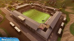 fortnite battle royale all 7 football soccer pitch locations guide score at different pitches duration 3 34 - soccer stadium fortnite creative code