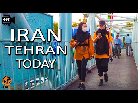 Iran - Walking Tour in Tehran today 2022 from evening to night - Iran vlog walk 4k