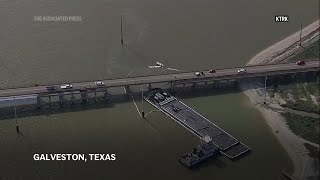 Barge hits bridge in Galveston, Texas, causing partial collapse