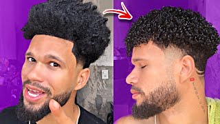 COMO CACHEAR CABELO CRESPO NO CORTE AMERICANO | NEM EU ACREDITEI NO RESULTADO!! 😳