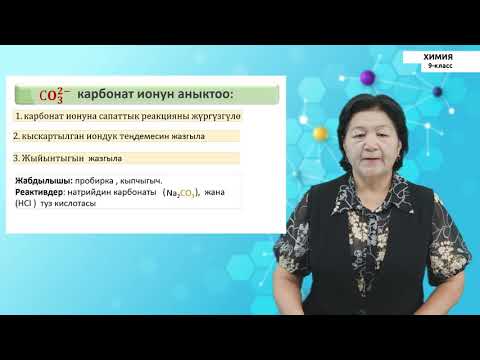 9-класс | Химия | Практикалык иш «Ион алмашуу реакциялары. Гидролиз»