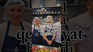 1 aylıq aşpazlıq kurslarına qeydiyyat başladı. #aşpaz #kurslar #təlim #food #chef