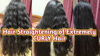 Hair Straightening of Extremely Curly Hair with Phillips Hair Straightener || Ss vlogs