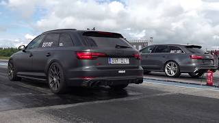 Audi S4 B9 Quattro 3.0T TTE810+ vs Audi RS6 C7 Quattro 4.0 TFSI 1/4 mile drag race