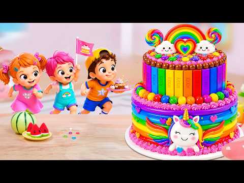 So Yummy Rainbow Unicorn Cake 🌈 How To Make Mini Rainbow Cake Decorating Ideas ✨ Sweet Cake Master