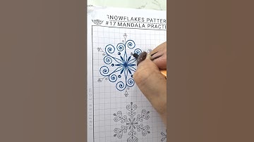 Snowflake Practice Sheets ❄️ Get on Etsy/Patreon/craftisa.com #mandala #christmas #snowflakes #diy