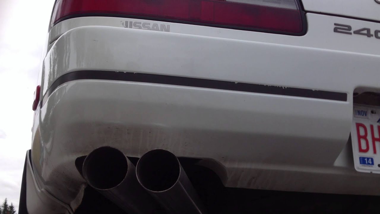 1993 Nissan 240sx S13 KA24DE straight piped exhaust sound clip YouTube