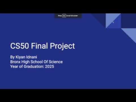 CS50 Final Project