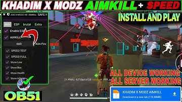 KHADIM X MODZ OFC || AIMKILL MOD UPDATED || OB51 UPDATED MOBILE PENEL [FIX]
