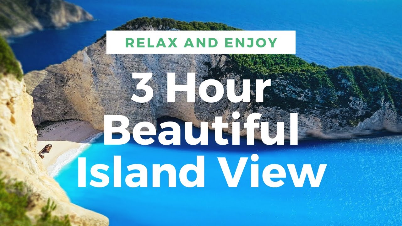 Islands Form Above 3 Hour Beautiful Island View Video - Relaxing Music