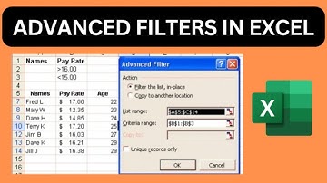 Advanced Filters in Excel