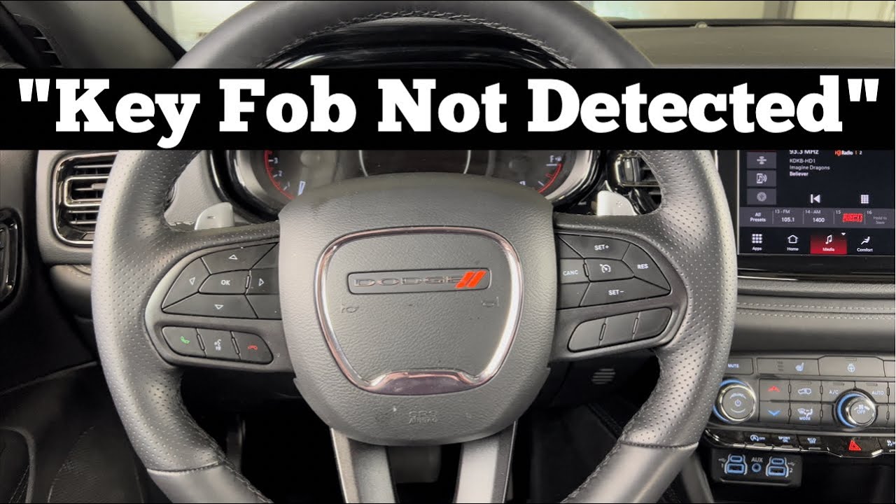 2014 - 2023 Dodge Durango Key Fob Not Detected - How To Start With Dead