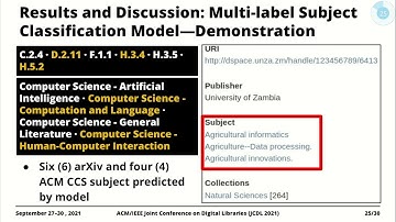 Talks | JCDL 2021 | Discoverability of Content Using Controlled Vocabularies & Machine Learning