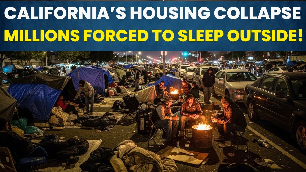 КОЛЛАПС жилищного рынка в Калифорнии — семьи вынуждены жить в своих машинах!