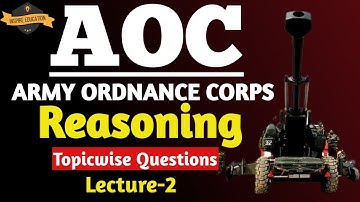 ARMY ORDNANCE CORPS | AOC | Topicwise Reasoning | Parveen Suthar Sir | Complete Reasoning |
