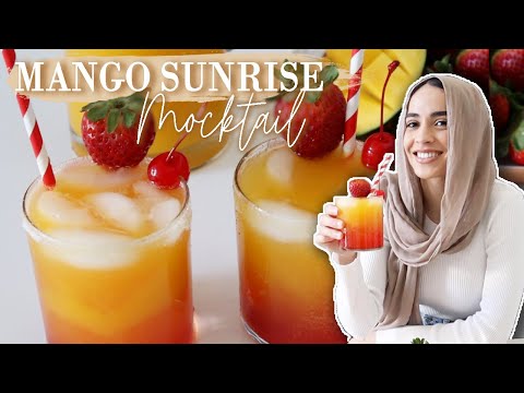 MOCKTAILS WITH MORIBYAN - Mango Strawberry Sunrise Drink!