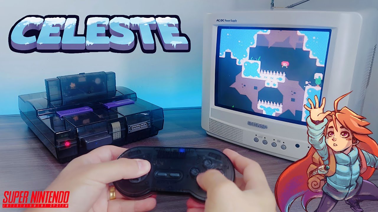 Celeste (Demake) - Super Nintendo Gameplay - CRT