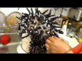 Steam curling and repairing a shedding kinky straight