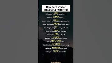 When They’re Done With You - What Each Zodiac Sign Does📌 #zodiac #breakup #astrology #aura #real