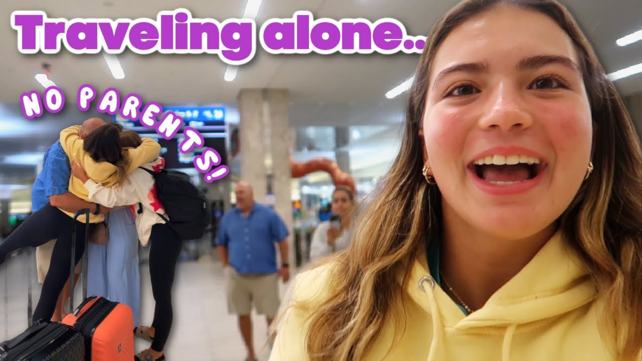 Traveling alone for the 1st time!! STUCK  in the  airport alone for 10 hours 😱😱😱 | SISTER FOREVER